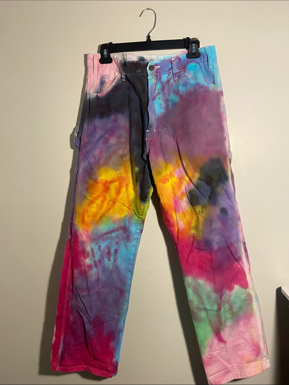 Tie-Dye 33x30 Dickies Carpenter Pants - Multicolor